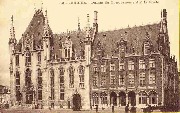 Bruges. Palais du Gouvernement et la Poste