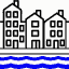 Water bathing a city(69)