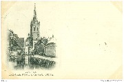 Louvain. La Dyle (et la Flèche de L'Eglise Ste-Gertrude)