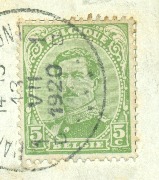 Roi Albert type I 5 centimes vert jaune