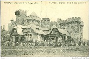 Expo Liège 1905. Les Arènes Liégeoises.  Façade latérale de gauche