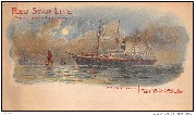 Red Star Line. New-York Antwerp. S.S Friesland approaching flushing on the way to Antwerp