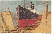 Red Star Line. Antwerp-Dover-New-York (Paquebot type Finland en cale sèche)