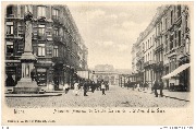 Mons. Monument Houzeau de Lehaie, la rue de la Station et la Gare