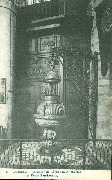 Dixmude. Intérieur de l'Eglise Saint-Nicolas. Les Fonts Baptismaux