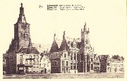 Dixmude. Grand'Place et Hôtel de Ville ── Diksmuide. Groote Plaats en Stadhuis── Dixmude. Market Place and Town-Hall