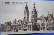 Dixmude. Hôtel de Ville. Un coin de la Grand'Place ── Diksmuide. Stadhuis. Een hoek der Markt ── Dixmude. Town-Hall