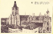 Dixmude. L'Eglise et l'Hôtel de Ville ── Diksmuide. De Kerk en het Stadhuis ── Dixmude. Church and Town Hall