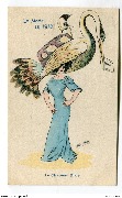 La mode en 1910. Le chapeau grue