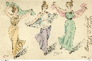 (3 jeunes femmes Art Nouveau)