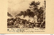 Attaque à l'entrée du Parc de Bruxelles vers la Place Royale par les volontaires belges le 23 septembre 1830 -Aanval van den ingang.......