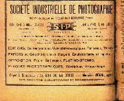 S.I.P. Société Industrielle de Photographie-Almanach Ville de Bruxelles bottin 1905-professions