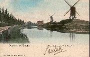 Souvenir de Bruges - Les Moulins et la Porte Sainte Croix - Nels - Colorized