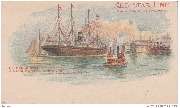 Red Star Line. New-York Antwerp. S.S Kensington/S.S Southwark arriving at Read Star Pier, New-York