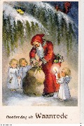  Goedendag uit Waanrode(père Noël et trois anges) 