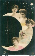 (5 femmes dans un croissant de lune - Desprez, Félyne, Deslys, Cassive, Valandri)
