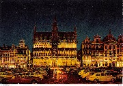 Bruxelles. Grand Place et Maison du Roi la nuit