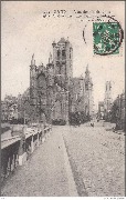 Gand. Vue des Trois Tours, Eglise St Nicolas, Le Beffroi, St Bavon