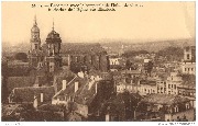 Mons. Panorama avec le campanile de l'hotel de ville et le clocher de l'Eglise Ste Elisabeth
