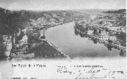 Les Bords de la Meuse - Panorama pris du haut des rochers de Samson