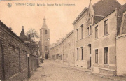 Fontaine-L'Evêque. Eglise St-Vaast et rue de l'enseignement