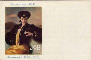 Job. Calendrier 1906. Ramon Casas. Femme vêtue de noir et robe jaune