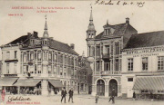 Saint-Nicolas.  la Place de la Station et la Rue du Prince Albert