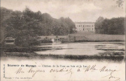 Souvenir de Manage. Château de la Cour au Bois et le lac