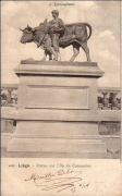 Liège. Statue sur l'ile de Commerce