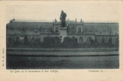 COURTRAI. La Gare et le Monument à Jan Palfijn.