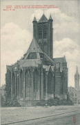 Gand. Chevet et tour de Saint-Nicolas (XIIIe siècle)  Koor en toren van Sint-Niklauskerk