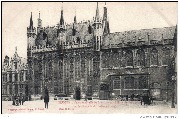 Bruges. L'ancien greffe du Franc (1535), l'Hotel de Ville (1376) et la Chapelle du Saint Sang (1150)