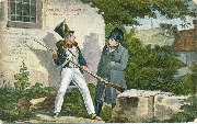 Souvenir de Waterloo.On ne passe pas!(Napoléon face à un obstacle...)