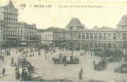 Bruxelles. La Gare du Nord et la Place Rogier