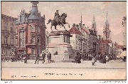 Anvers. Place et Statue Léopold I