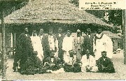 Exposition Bruxelles 1910 Village Sénégalais Groupe Hommes et mandolinistes