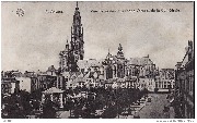 Anvers. Vue générale de la Place Verte et de la Catrhédrale