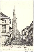 Bruges. L'Eglise et la rue Sainte-Anne