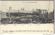 Machine N° 3360 compound à vapeur saturé ..3 essieux accouplés et bogie à l'avant, pour trains express sur les grandes lignes (Bruxelles à Paris)  (Type 8, littéra O, construite en 1905)