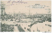 Bruxelles.21 Juillet 1905. Arriv�e de la Magistrature,Place Poelaert