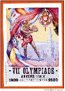 Affiche VIIè Olympiade Anvers (Belgique) Août Septembre 1920