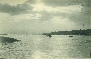 (série Marine - chaloupes dans estuaire, côte à droite)