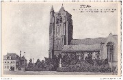 Esen Kerk met standbeeld van het H.Hart-Eglise et Monument du Sacré-Coeur