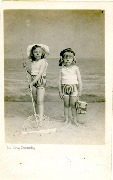 Deux enfants à la plage(Le Bon)
