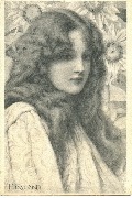 Portrait de jeune femme profil
