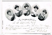 Les cinq demoiselles d honneur de la Reine des Halles et Marchés Bruxellois