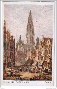 Cathédrale d'Anvers en 1833 d'après S.Prout