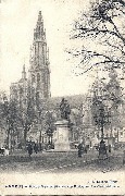 Anvers Place Verte -Statue de Rubens La Cathédrale