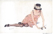 Les Fétiches à la Mode (Femme jouant avec un minuscule Pierrot)