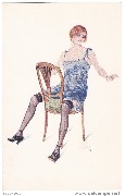 Les Fétiches à la Mode (Femme en chemise bleue, à califourchon sur une chaise)